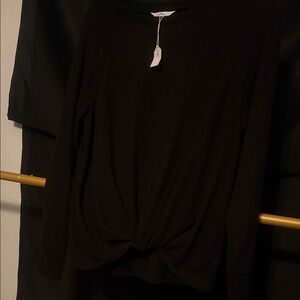 Time and Tru Black Long Sleeve Top